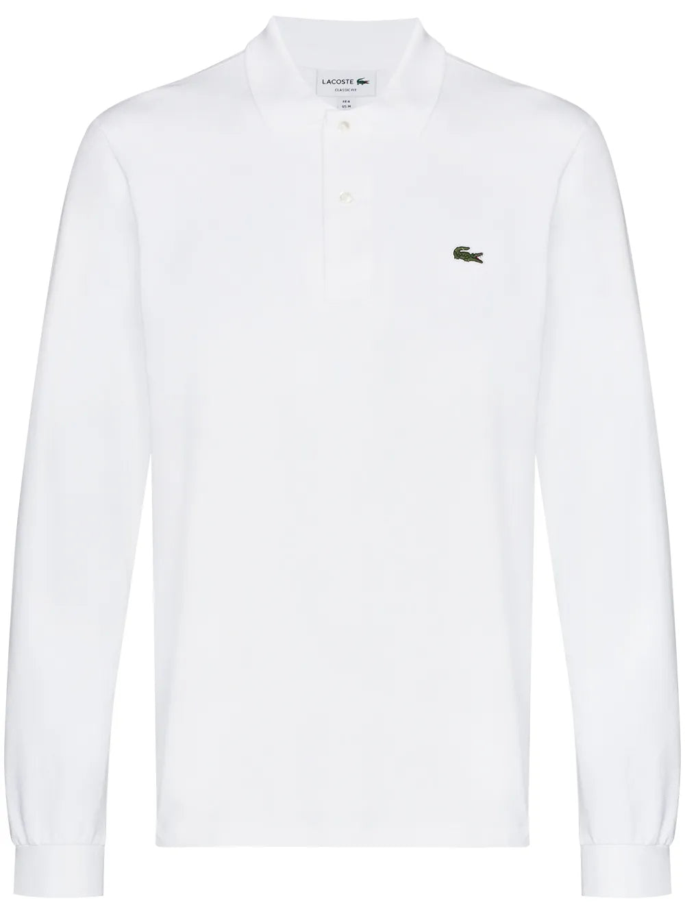 Camisa polo mangas longas com patch de logo