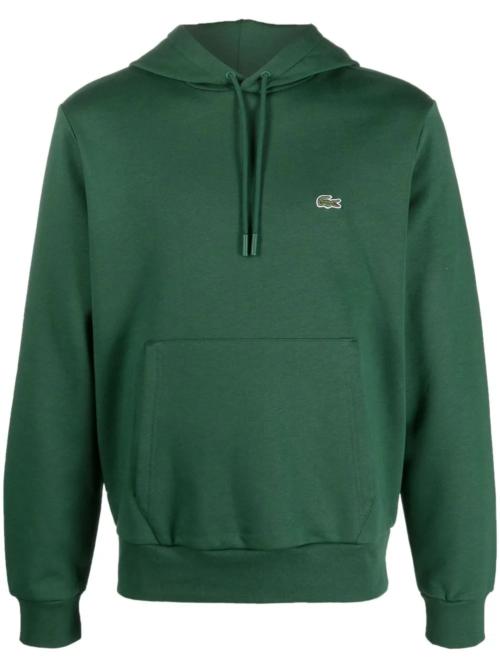 Casaco verde de algodão com capuz e logo