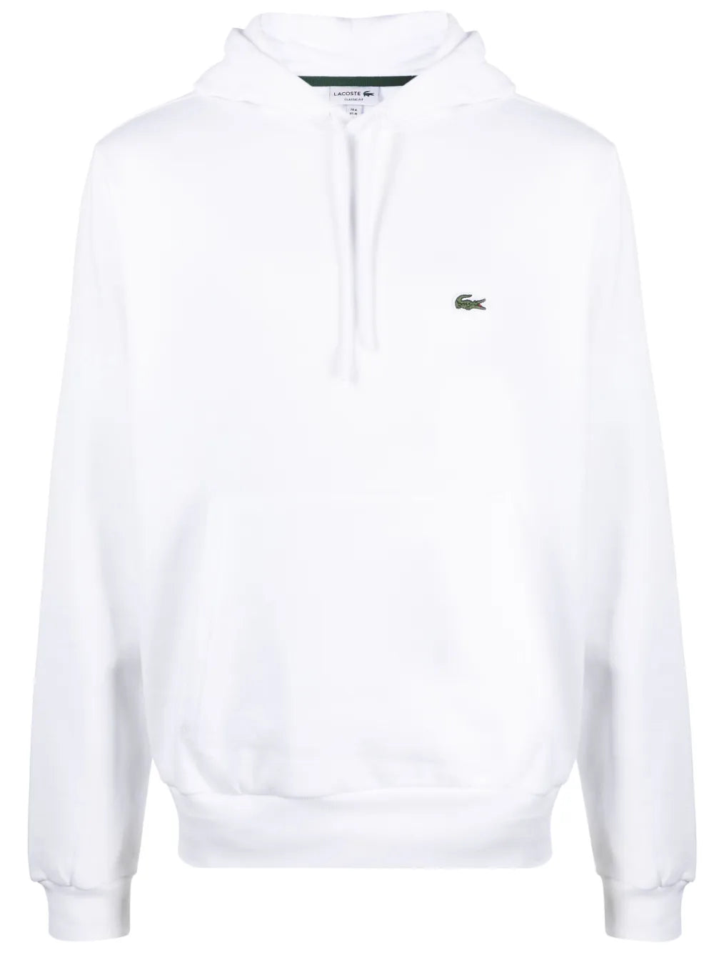 Casaco branco de algodão com capuz e logo