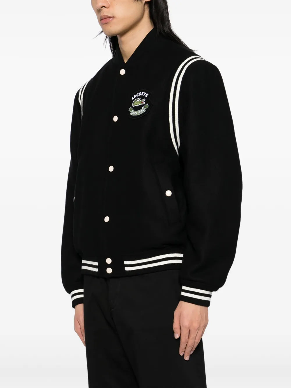 Casaco Varsity preta com logo