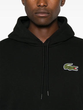 Casaco preto com patch de crocodilo