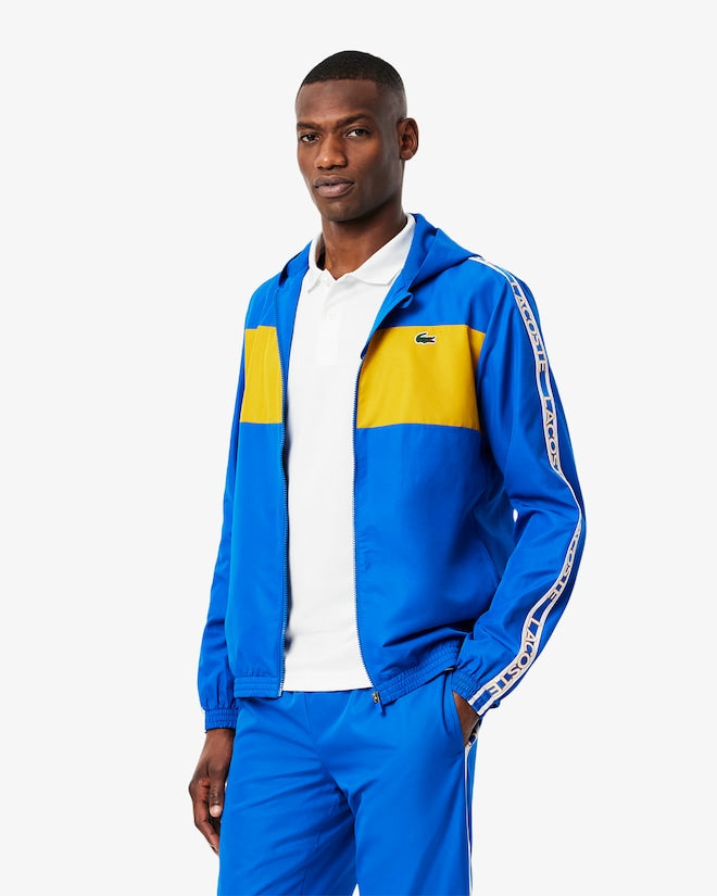 Casaco azul e amarelo Desportivo com logo