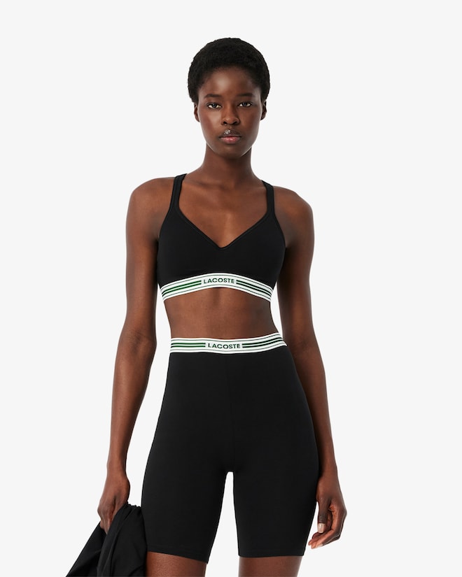 Bralette com enchimento de algodão elástico