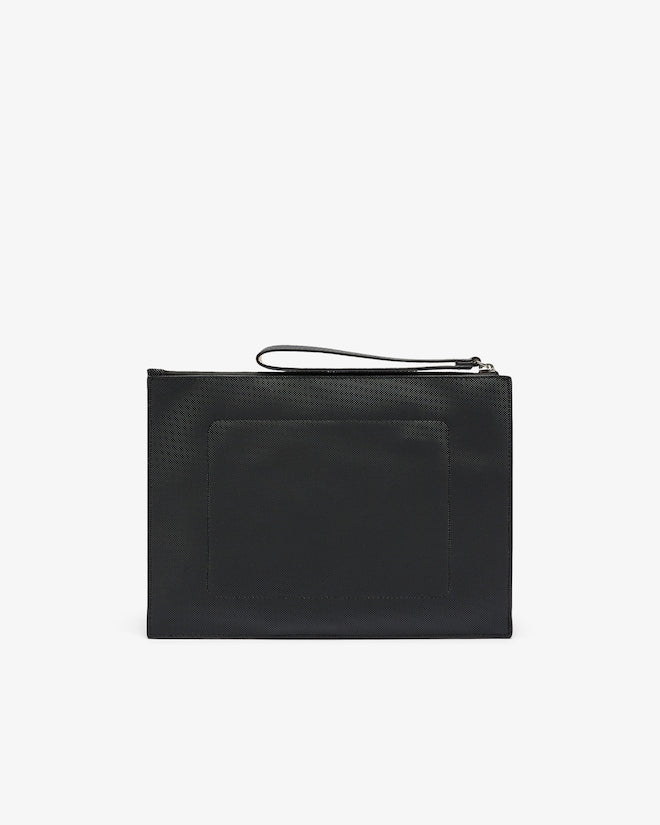 Bolsa pequena Anna em piqué de lona revestida