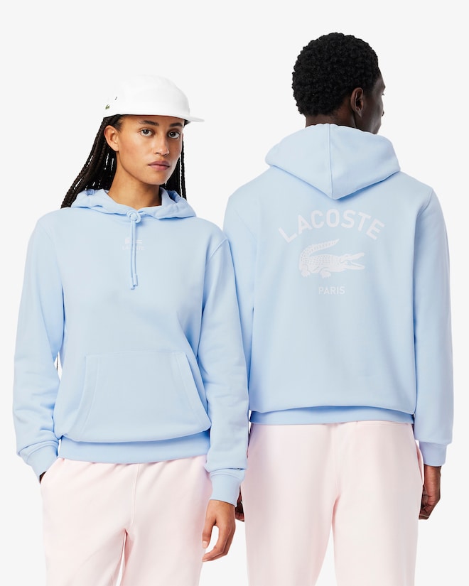 Sweet azul claro com capuz estampado