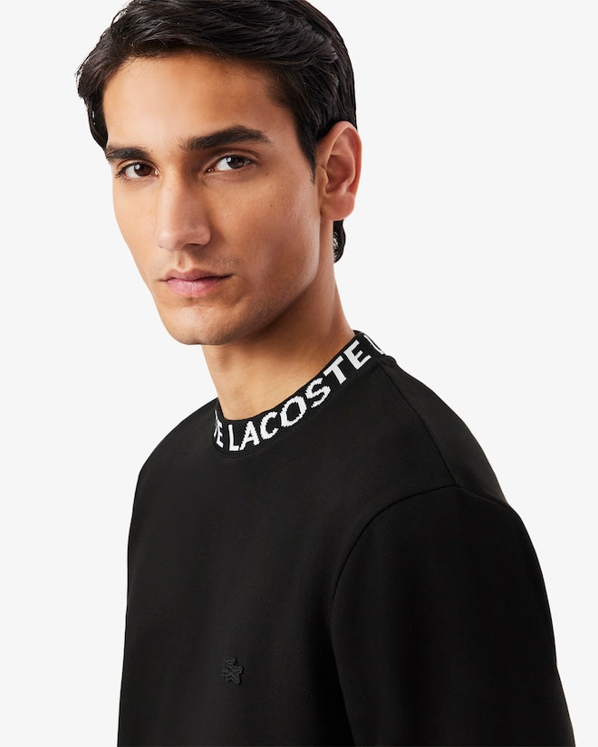 Sweet de malha jersey com detalhes da marca