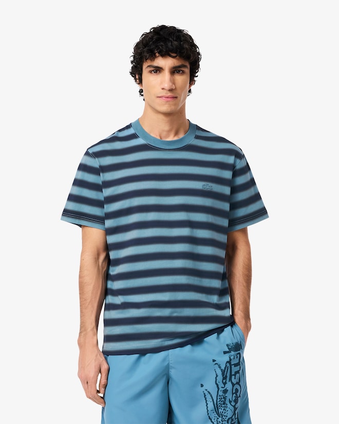 T-shirt de malha jersey com estampa listrada