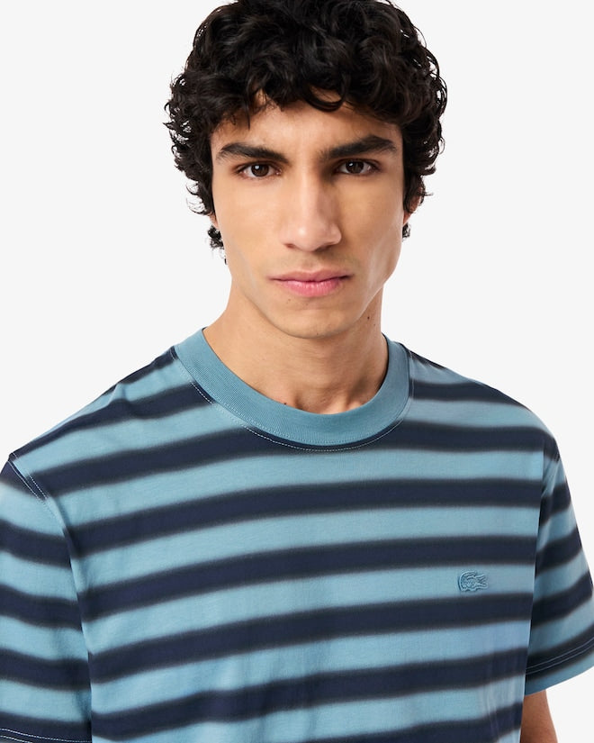 T-shirt de malha jersey com estampa listrada