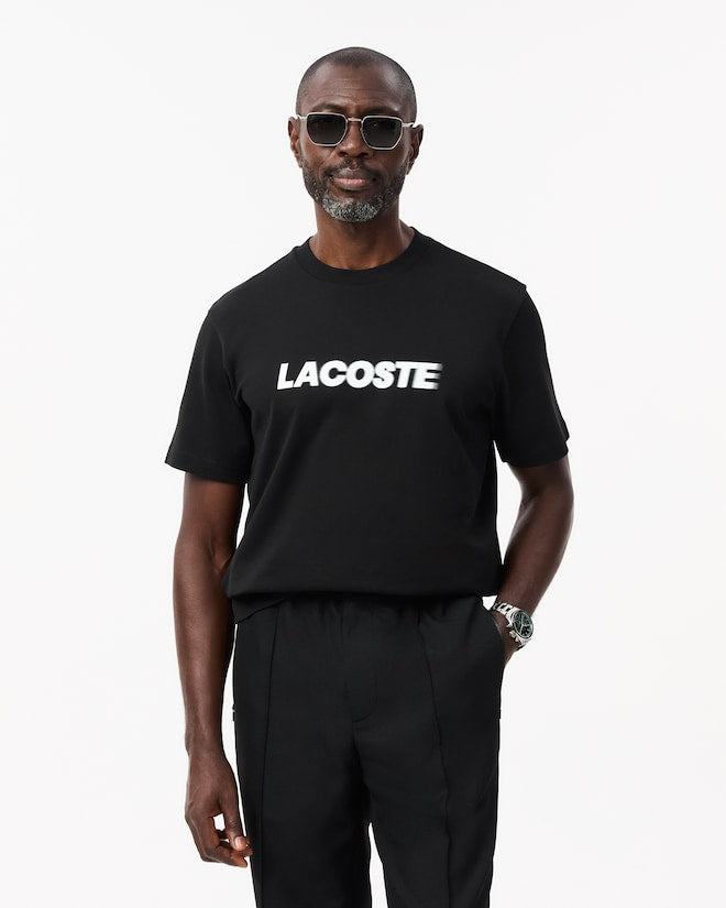 T-shirt com logotipo de algodão grosso