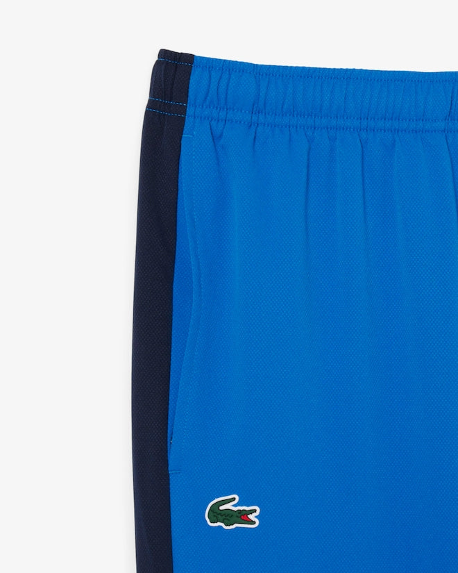 Conjunto verde e azul com logo
